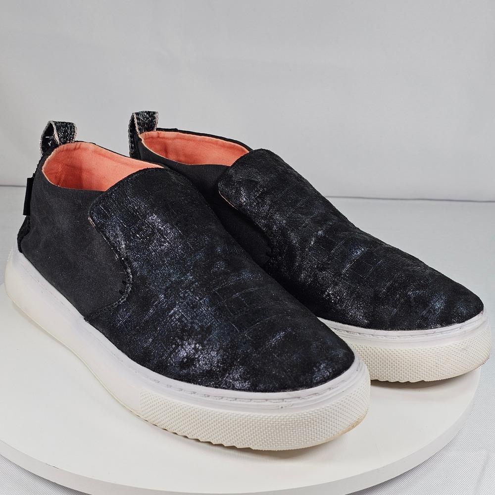 Hey Dude Women's Peyton Choco Black Slip On Sneakers Shoes US 7 EU 38
